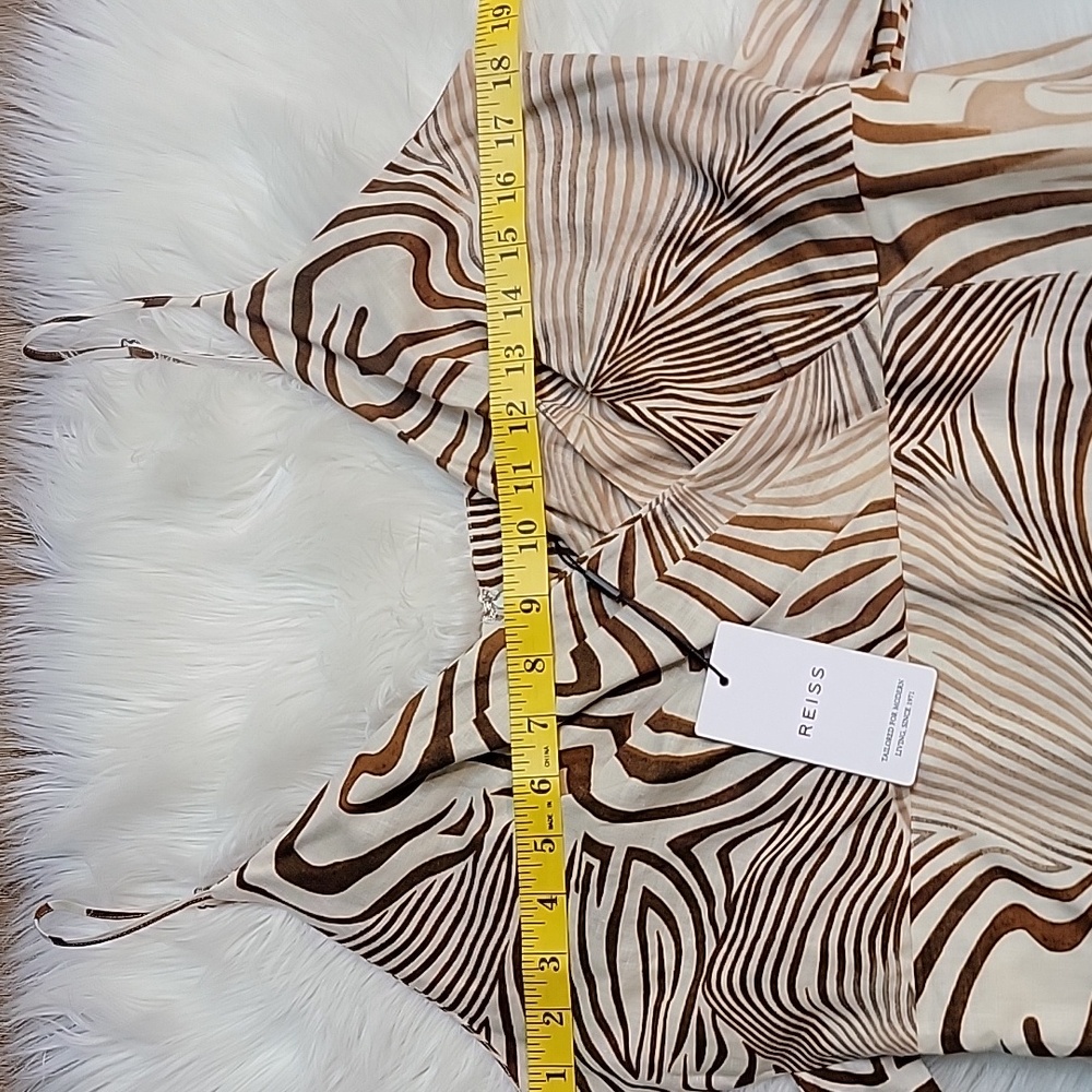 REISS | Rosie Animal Print Faux Wrap Style Dress - Picture 12 of 16